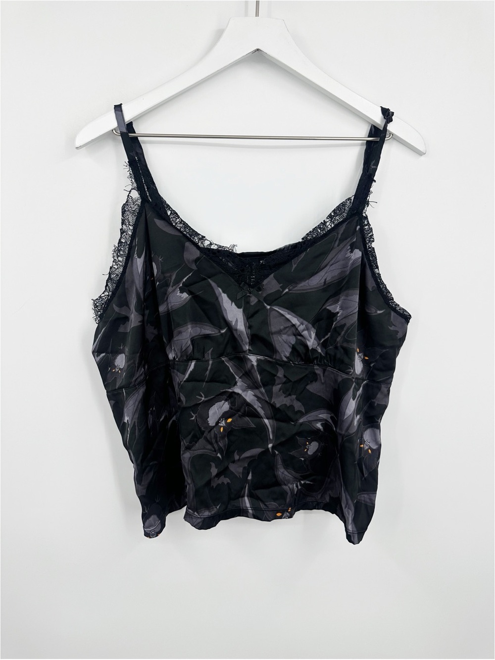 Halloween Black Bats Camisole Tank Top Size 3X Plus Size Goth Grunge V Neck